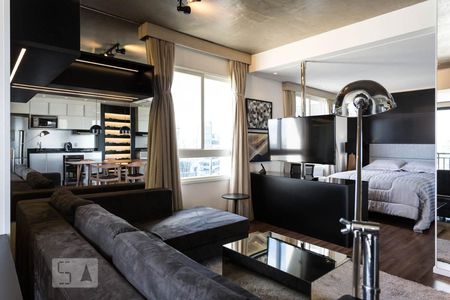 Sala de apartamento para alugar com 1 quarto, 63m² em Cidade Monções, São Paulo