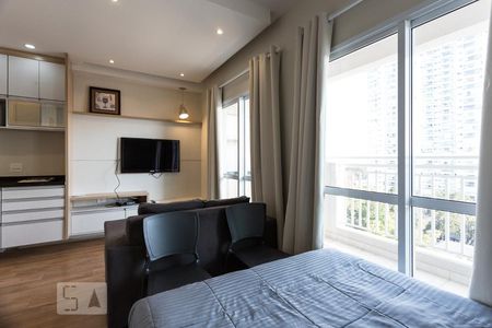 Sala - Quarto de kitnet/studio para alugar com 1 quarto, 32m² em Santo Amaro, São Paulo
