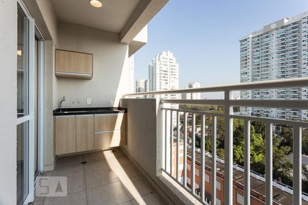 Varanda de kitnet/studio para alugar com 1 quarto, 32m² em Santo Amaro, São Paulo