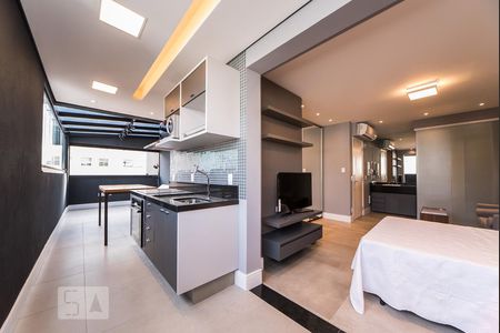 Varanda / Cozinha de kitnet/studio para alugar com 1 quarto, 52m² em Vila Olímpia, São Paulo