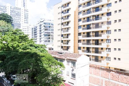 Varanda - Vista de apartamento à venda com 1 quarto, 46m² em Botafogo, Rio de Janeiro