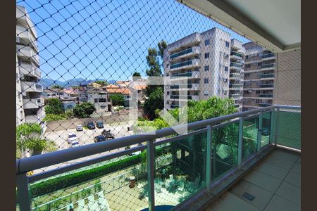 Varanda da Sala de apartamento à venda com 3 quartos, 77m² em Taquara, Rio de Janeiro