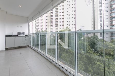 Varanda da Sala de apartamento para alugar com 1 quarto, 55m² em Vila Gertrudes, São Paulo