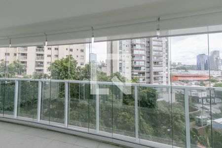 Varanda da Sala de apartamento para alugar com 1 quarto, 55m² em Vila Gertrudes, São Paulo