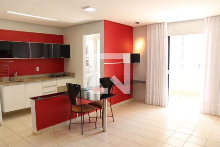 Sala de apartamento para alugar com 1 quarto, 54m² em Jardim Goiás, Goiânia