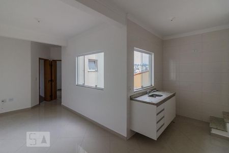 Sala e Cozinha de apartamento para alugar com 2 quartos, 55m² em Vila Junqueira, Santo André