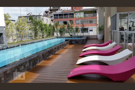 Área comum - Piscina de kitnet/studio para alugar com 1 quarto, 22m² em Consolação, São Paulo