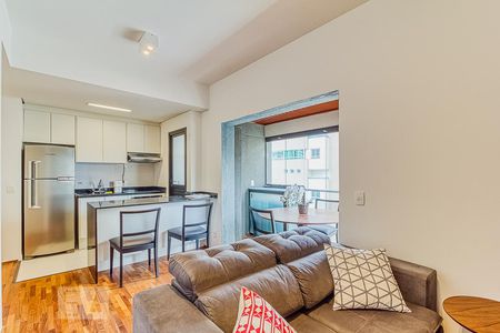 Sala de apartamento para alugar com 1 quarto, 50m² em Jardim Paulistano, São Paulo