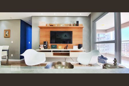 Sala de Jantar e Sala de Estar de apartamento para alugar com 3 quartos, 90m² em Vila Apiaí, Santo André