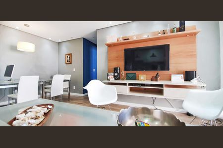 Sala de Jantar e Sala de Estar de apartamento para alugar com 3 quartos, 90m² em Vila Apiaí, Santo André