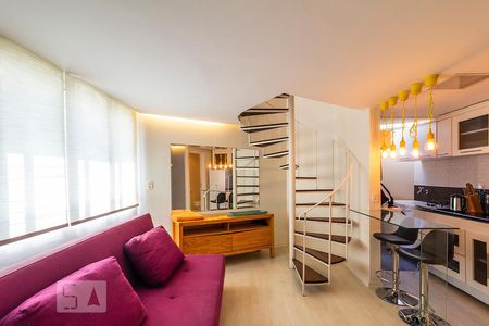 Sala de apartamento para alugar com 1 quarto, 45m² em Vila Nova Conceição, São Paulo