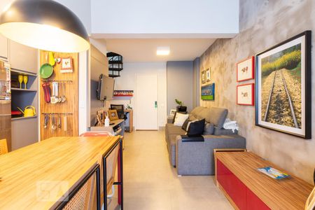 Sala de apartamento para alugar com 1 quarto, 50m² em Moema, São Paulo