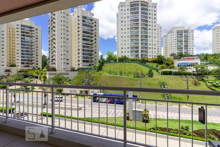 Varanda da Sala de apartamento para alugar com 1 quarto, 50m² em Tamboré, Santana de Parnaíba