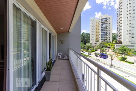 Varanda da Sala de apartamento para alugar com 1 quarto, 50m² em Tamboré, Santana de Parnaíba