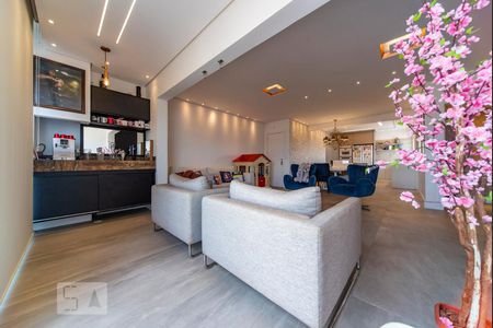 Sala de apartamento à venda com 2 quartos, 96m² em Vila Valparaíso, Santo André