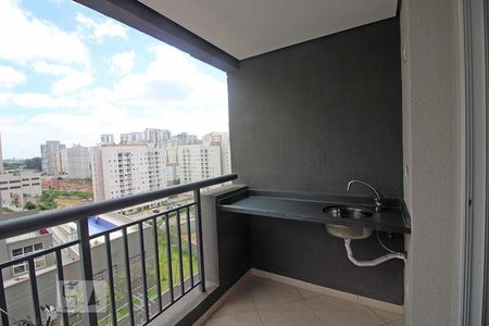 Varanda da Sala de apartamento para alugar com 1 quarto, 55m² em Vila Andrade, São Paulo