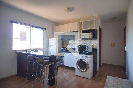 Sala/cozinha  de apartamento para alugar com 1 quarto, 34m² em Vila Nova, Novo Hamburgo