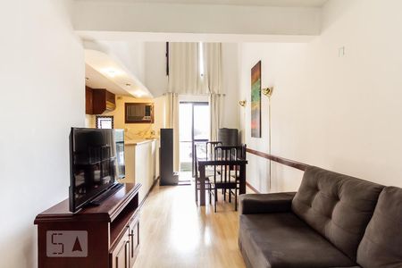 Sala de apartamento para alugar com 1 quarto, 30m² em Moema, São Paulo