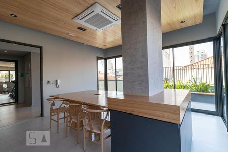 Studio à venda com 38m², 1 quarto e 1 vagaEspaço gourmet