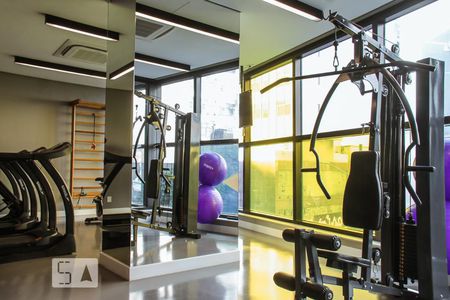 Área comum - Academia de kitnet/studio para alugar com 1 quarto, 24m² em Santa Efigênia, São Paulo
