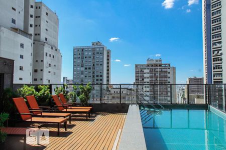 Área comum - Piscina de kitnet/studio para alugar com 1 quarto, 24m² em Santa Efigênia, São Paulo