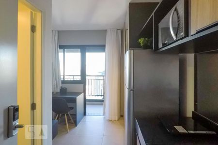 Cozinha de kitnet/studio para alugar com 1 quarto, 21m² em Vila Mariana, São Paulo