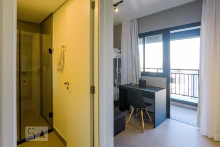 Entrada Banheiro de kitnet/studio para alugar com 1 quarto, 21m² em Vila Mariana, São Paulo