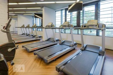 Studio para alugar com 21m², 1 quarto e sem vaga Studio para alugar com 21m², 1 quarto e sem vagaÁrea comum - Academia