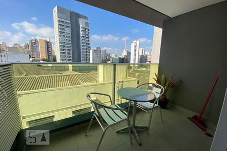varanda de kitnet/studio para alugar com 1 quarto, 24m² em Perdizes, São Paulo