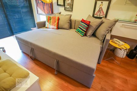 Detalhe Sala de apartamento à venda com 1 quarto, 45m² em Brooklin Paulista, São Paulo