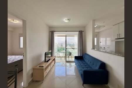 Sala de apartamento para alugar com 1 quarto, 38m² em Santo Amaro, São Paulo