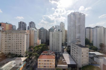 Vista Sala de apartamento para alugar com 1 quarto, 45m² em Indianópolis, São Paulo