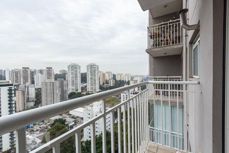 Varanda da Sala de apartamento para alugar com 2 quartos, 48m² em Vila Andrade, São Paulo