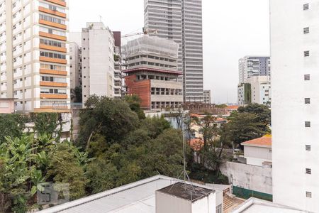 Vista da sala e do quarto de apartamento para alugar com 1 quarto, 40m² em Vila Madalena, São Paulo