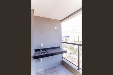 Varanda da Sala de apartamento à venda com 3 quartos, 90m² em Vila Assunção, Santo André