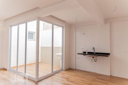 Cozinha de apartamento para alugar com 1 quarto, 55m² em Jardim, Santo André
