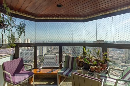 Varanda da Sala de apartamento à venda com 4 quartos, 180m² em Tatuapé, São Paulo