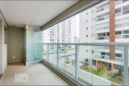 Varanda de kitnet/studio para alugar com 1 quarto, 55m² em Ponta da Praia, Santos