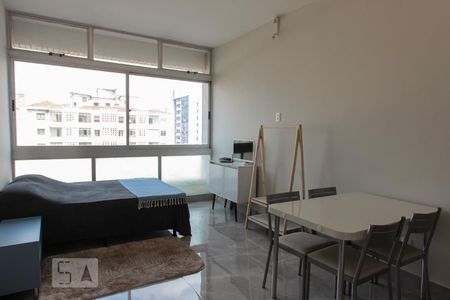 Sala e Quarto de kitnet/studio para alugar com 1 quarto, 30m² em Barro Preto, Belo Horizonte
