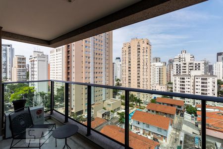 Varanda de kitnet/studio para alugar com 1 quarto, 40m² em Vila Nova Conceição, São Paulo