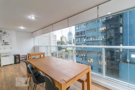 varanda de apartamento à venda com 1 quarto, 58m² em Pinheiros, São Paulo