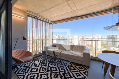 Varanda de kitnet/studio para alugar com 1 quarto, 45m² em Vila Nova Conceição, São Paulo