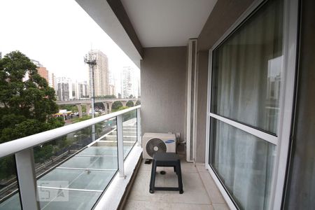 varanda de apartamento para alugar com 1 quarto, 37m² em Brooklin Paulista, São Paulo