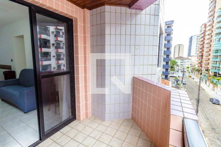 Varanda da Sala de apartamento para alugar com 2 quartos, 85m² em Guilhermina, Praia Grande