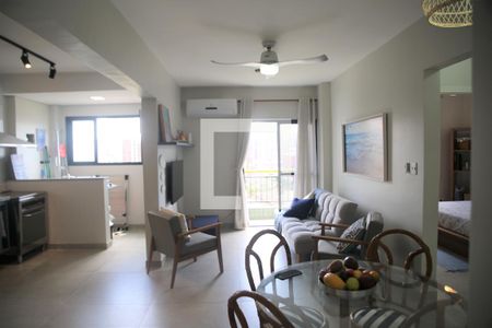 Sala de apartamento para alugar com 2 quartos, 90m² em Canto do Forte, Praia Grande