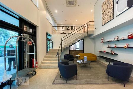 Studio para alugar com 26m², 1 quarto e 1 vaga Studio para alugar com 26m², 1 quarto e 1 vagaHall de entrada