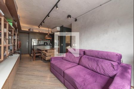 Sala de apartamento à venda com 2 quartos, 58m² em Brooklin Novo, São Paulo