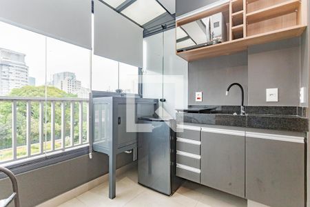 Varanda  de kitnet/studio para alugar com 1 quarto, 18m² em Liberdade, São Paulo