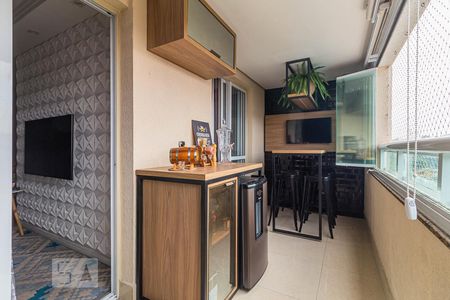 Varanda gourmet de apartamento à venda com 3 quartos, 88m² em Campestre, Santo André