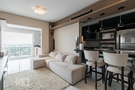 Sala de apartamento à venda com 1 quarto, 53m² em Jardim Brasil (zona Sul), São Paulo